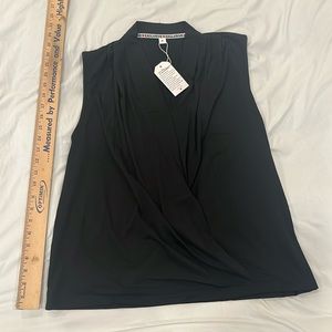Black XL Cross Tank Top nwt